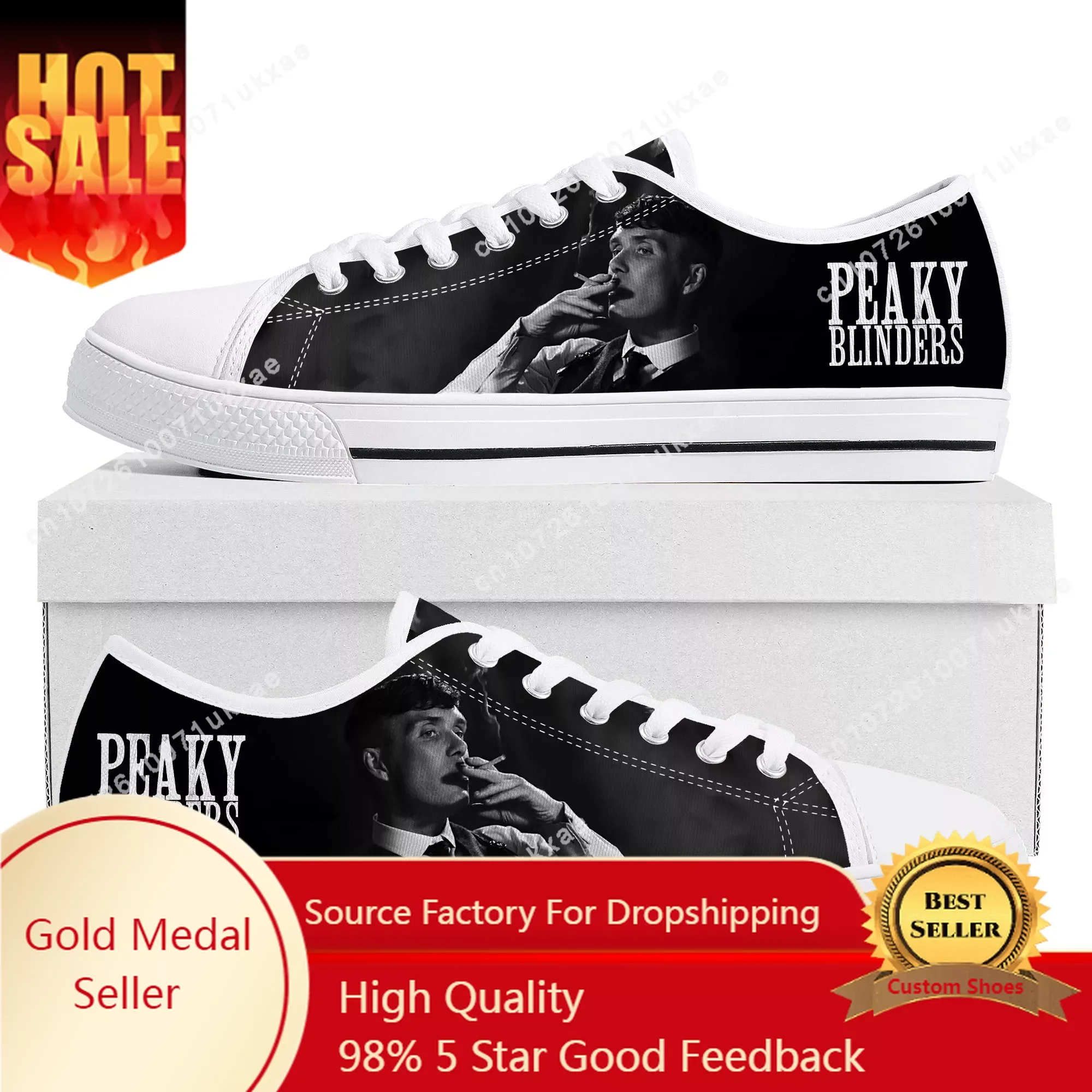 

Peaky Blinders Low Top Sneakers Mens Womens Teenager Canvas High Quality Sneaker Casual Custom Made Shoes Customize DIY Shoe