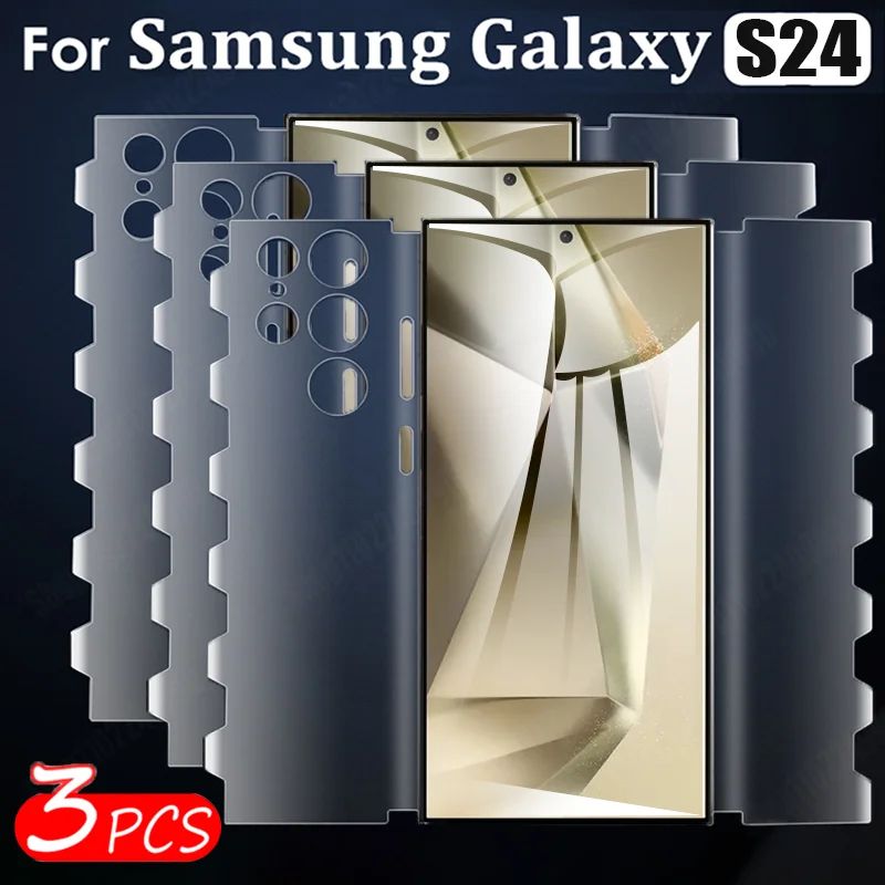Гидрогелевая пленка с бабочкой для Samsung S24 Ultra S23 S22 Plus S21 ...