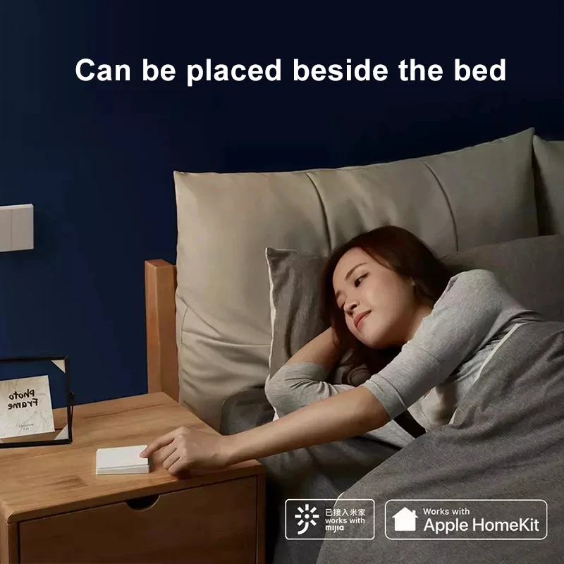 Aqara 벽 스위치 D1 ZigBee 스마트 무선 스위치 키 라이트, 리모컨 파이어 와이어, 중립 없음, Mi Home HomeKit로 작동
