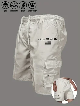 American Flag Printed Cargo Shorts Independence Day Eagle Shorts Summer Cargo Work Camping Multi-pocket Short Pants Streetwear