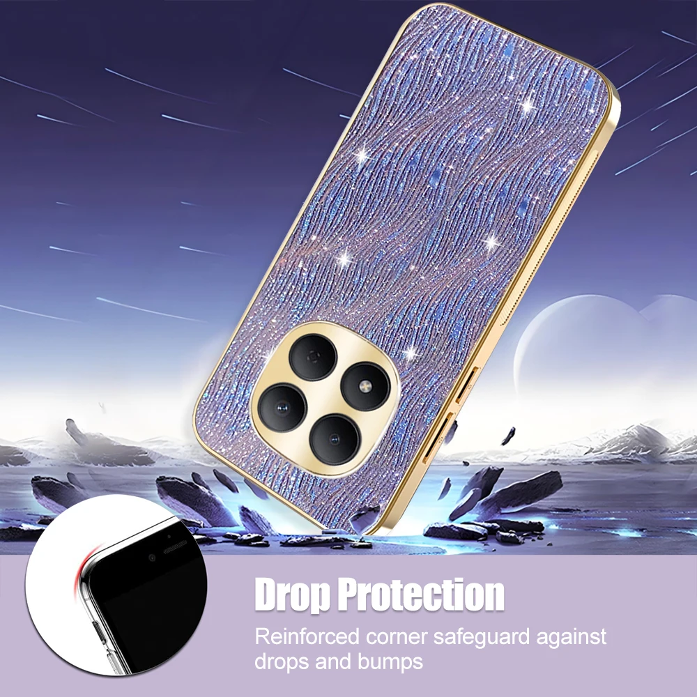Luxurious Electroplated Water Ripple Phone Case - Stylish PC Cover with Bumper Protection