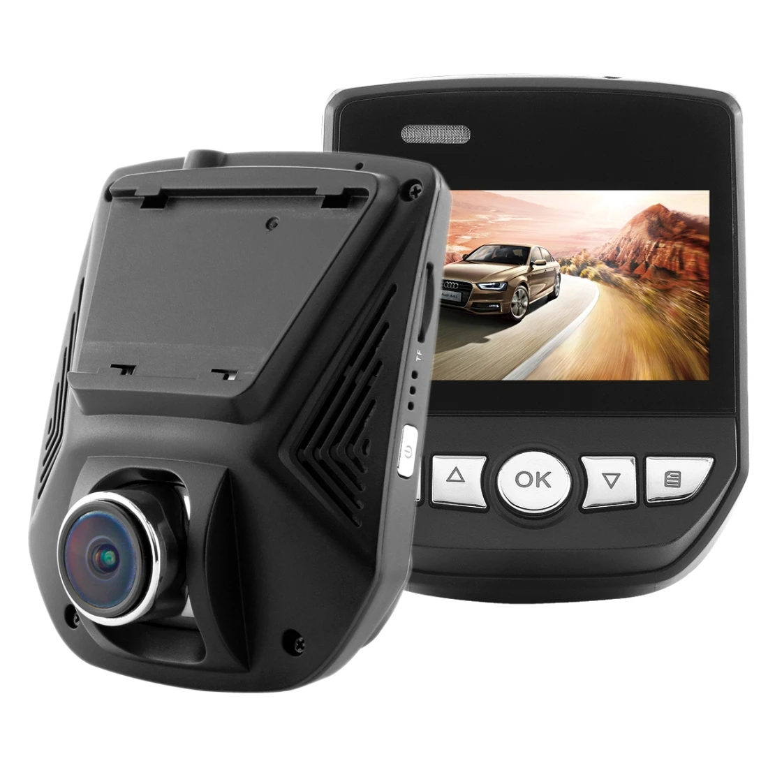 

A305 Автомобильный видеорегистратор Камера 2,45 дюймов IPS экран Full HD 1080P 170 градусов широкий угол обзора, Поддержка обнаружения движения/TF карта/