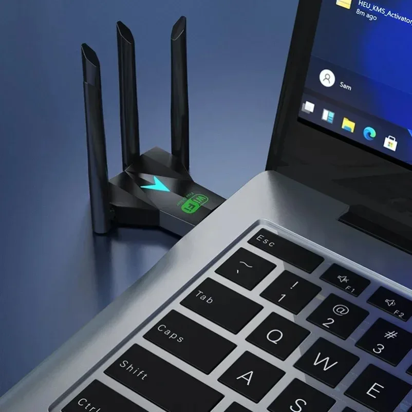 VIKEFON 4 안테나 1200Mbps WiFi USB 3.0 어댑터 2.4G/5GHZ 듀얼 밴드 WiFi 동글 무선 네트워크 카드 802.11AX For Win 10/11