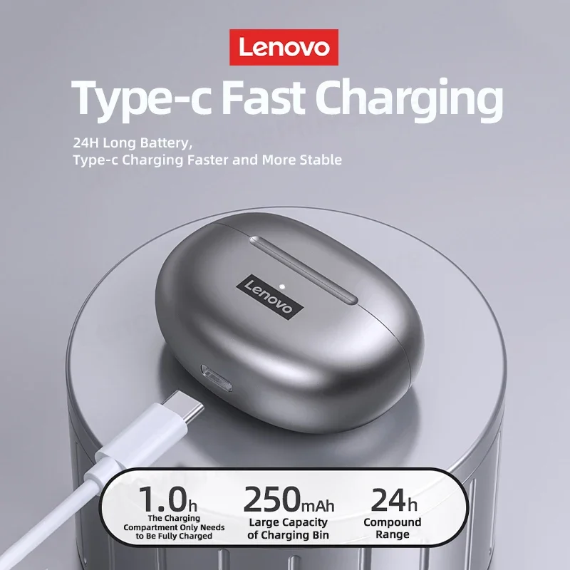 Choice Lenovo LP5 Wireless Bluetooth Earphone Fast Charging Long Endurance HD Call With Microphone Sports Waterproof Headset 2