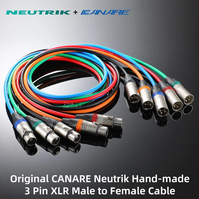 

Neutrik CANARE Balance XLR Cable 3 Pin Male to Female Audio Microphone Extension Line L-2T2S XLR Plug Connector NC3MXX NC3FXX