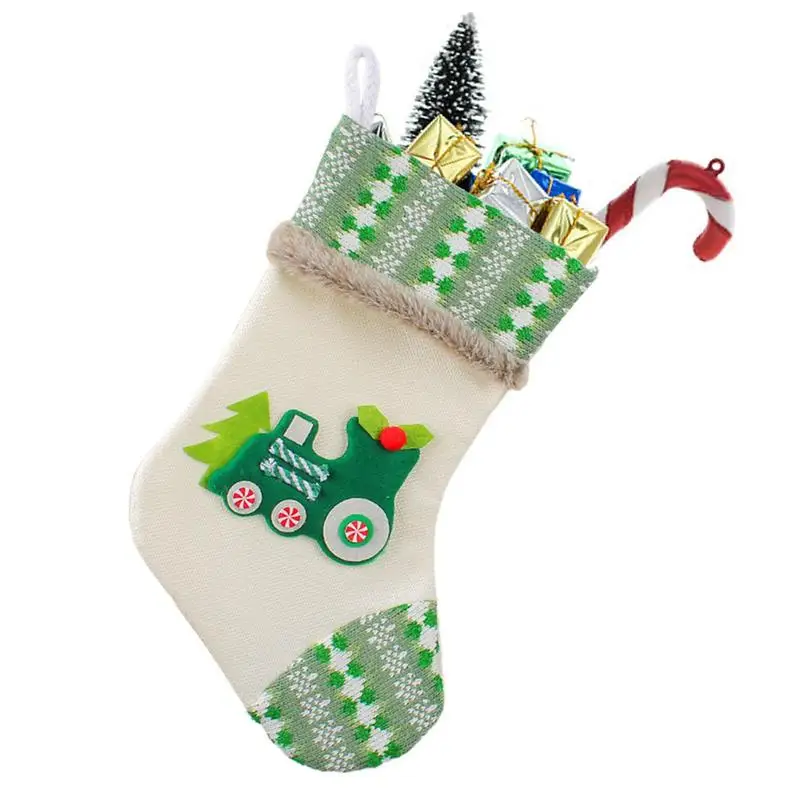 

Милые локомотивы, рождественские чулки, подвесные украшения, Подарочная сумка для рождественской елки, украшения для дома, технические принадлежности