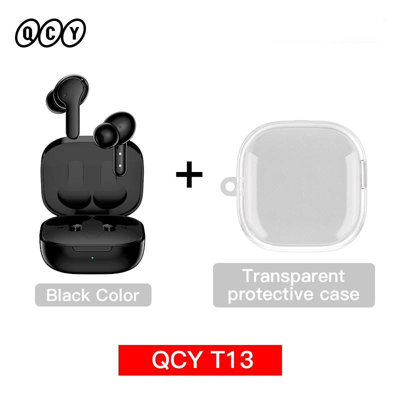 QCY T13 Bluetooth Headphone V5.1 Wireless TWS Earphone Touch Control Earbuds 4 Microphones ENC HD Call Headset Customizing APP running headphones Earphones & Headphones