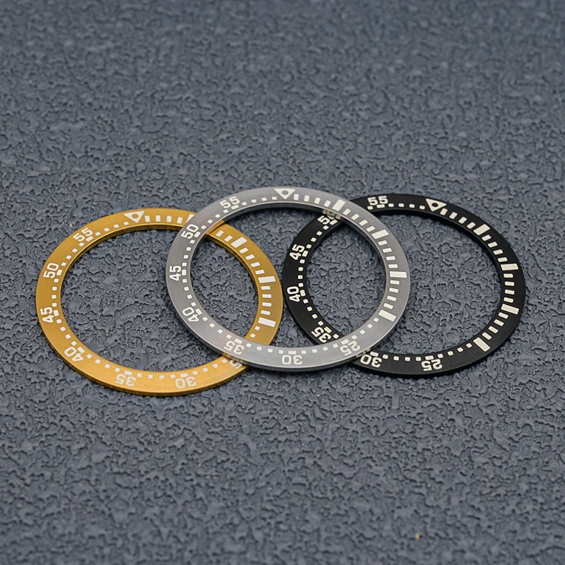 Mod 38*31.5mm C3 Green Luminous Flat Stainless Steel SPB Bezel Insert Ring Fits for SPB Men Diving Watch Case Replace Part