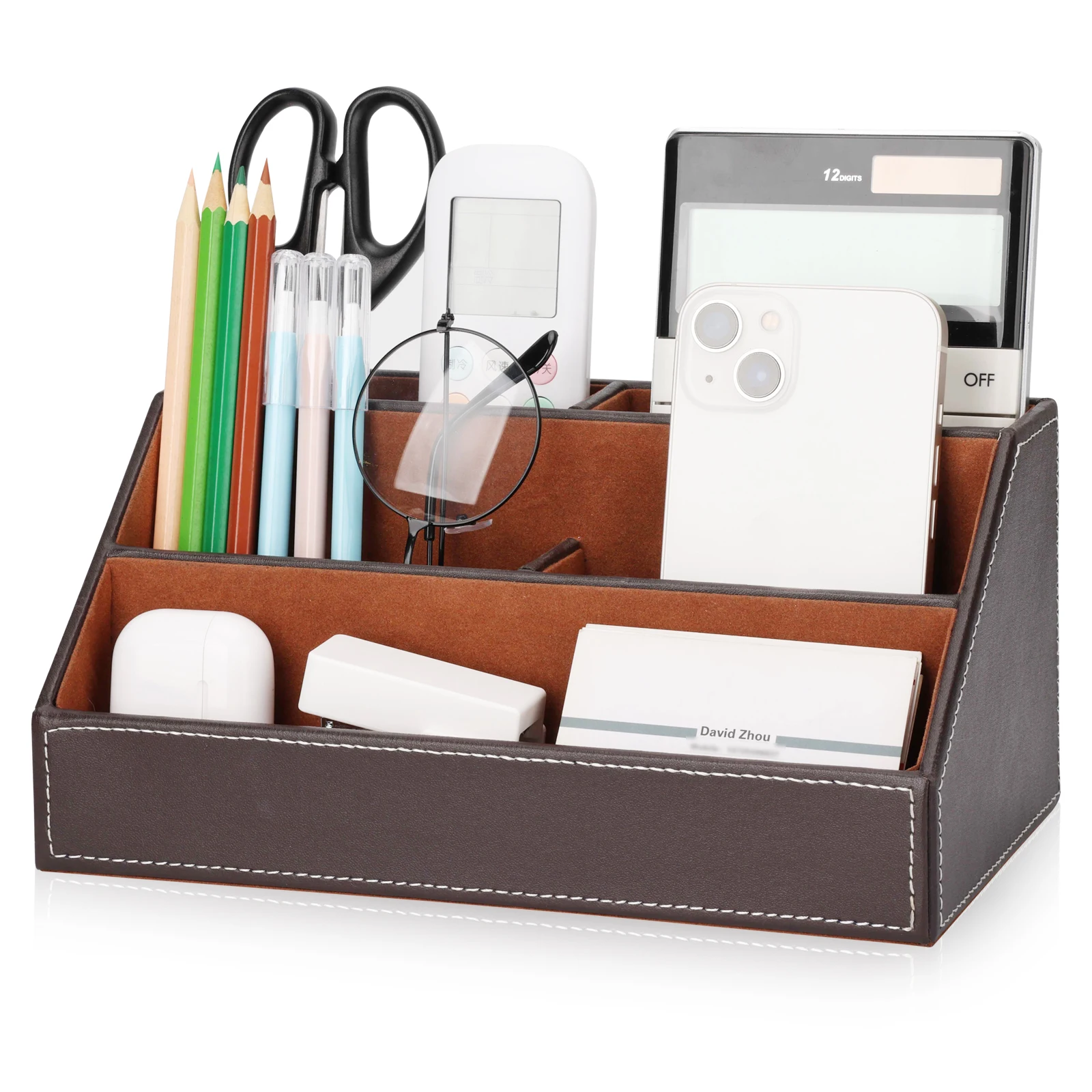 Desktop Organizer Set Pen Holder Business Card Holder Memo Box Paper Notes Mouse Pad Stationery Organizer
