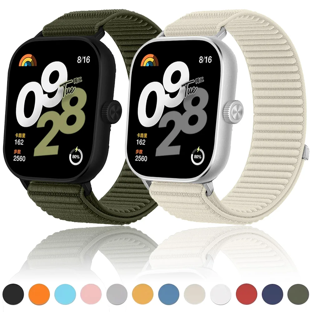 Enhanced Sports Nylon Braided Loop Strap with Metal Head - Versatile Watchband Bracelet Belt