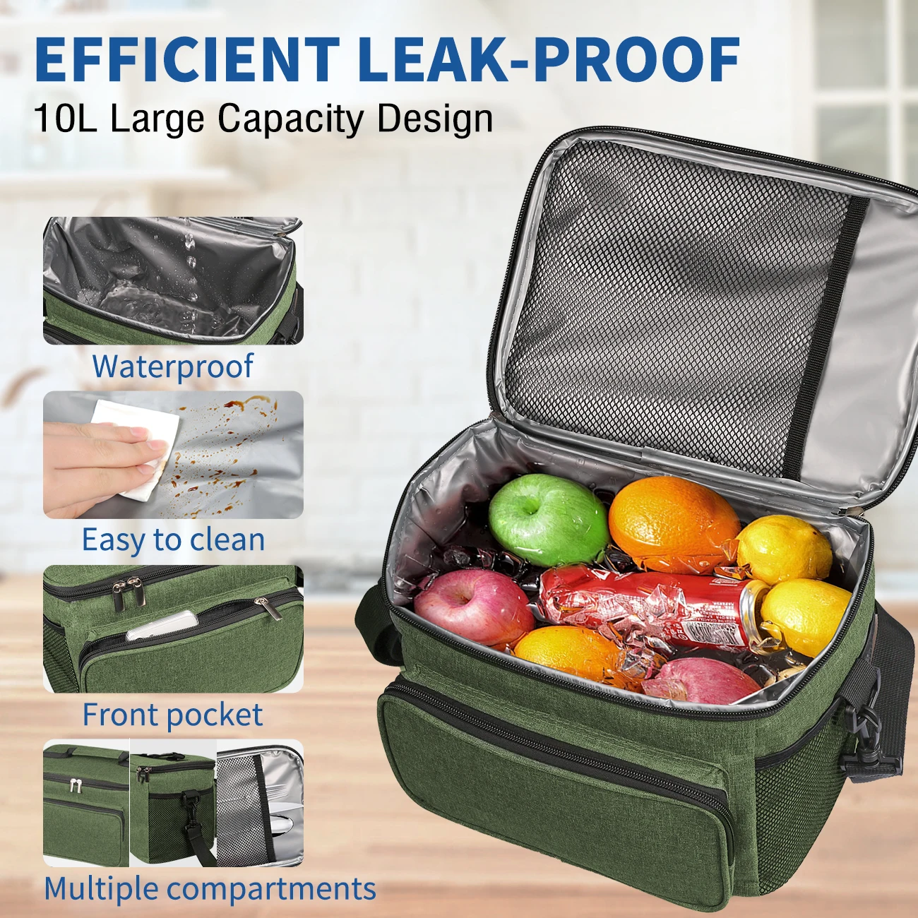 남성 여성을위한 대용량 단열 점심 가방 옥스포드 천 식품 저장 피크닉 가방 토트 휴대용 쿨러 박스 가방