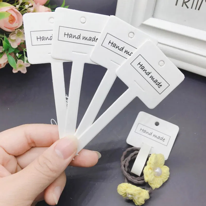 50pcs 11x4cm Display Paper Cards Headband Hair Bands Handmade Tags for DIY Jewelry Child Headdress Card Packaging Label Findings