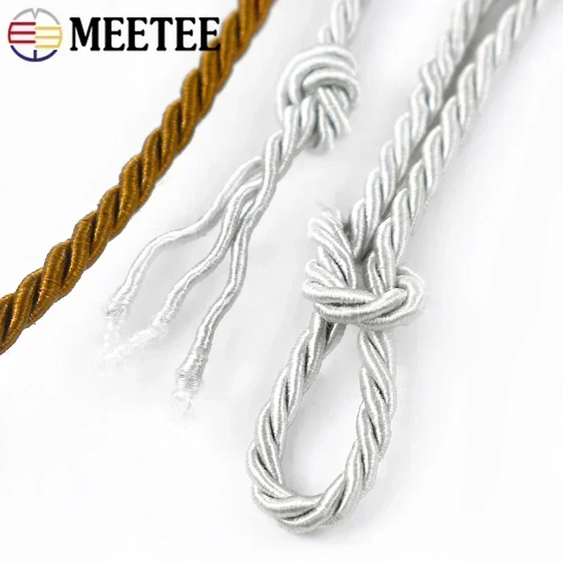 5-20Meters 3mm 3 Shares Twisted Cord Rope Bag Decorative Braided Ropes Gift Box Package Thread Cords DIY Sewing Accessories