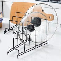 Iron Art Rack Shelf Multi Layer Space Saving Organizer Cutting Board Pot Lid Plates Stand Holder Storage For Kitchen Home Decor 2