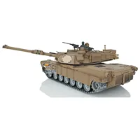 Refitted HengLong Factory 3918 M1A2 Abrams Metal Chassis Plastic Upper Hull RTR RC Tank 360 Turrent Rotating Smodking Effect TH 1