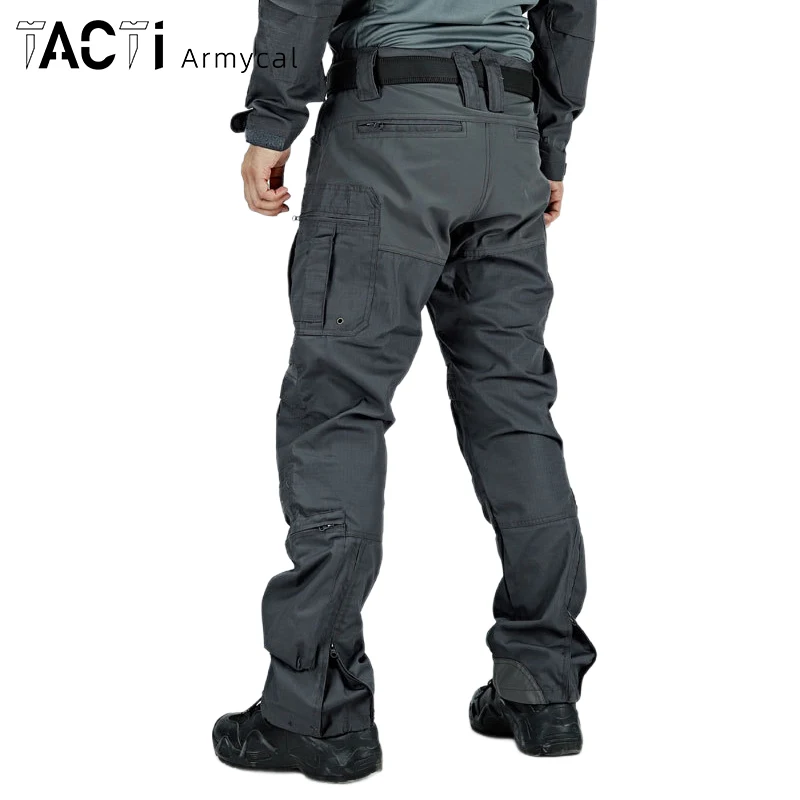 

Casual Men Pants Military Tactical Cargo Pants Waterproof Multi Pockets Trousers Wear-Resistant Training Combat Pant New