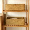 Natural Large Woven Seagrass Basket Of Straw Wicker For Home Table Fruit Bread Towels Small Kitchen Storage Container 6