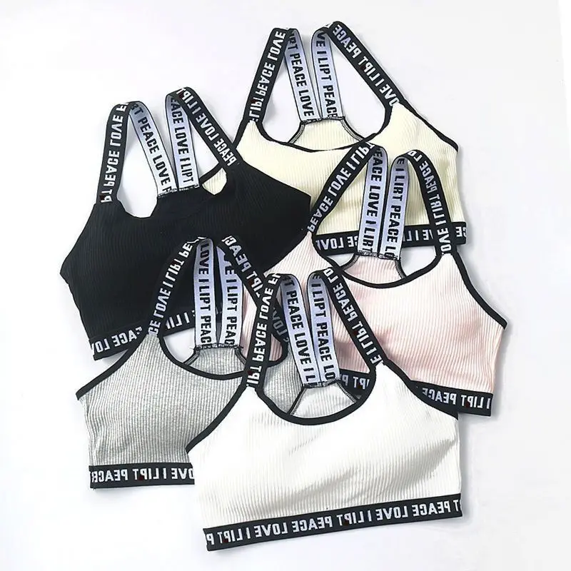 

Бюстгальтер женский хлопковый без косточек, пикантное нижнее белье, Бралетт с перекрестными буквами, на бретелях, с открытой спиной, бюстгальтер с вкладышами