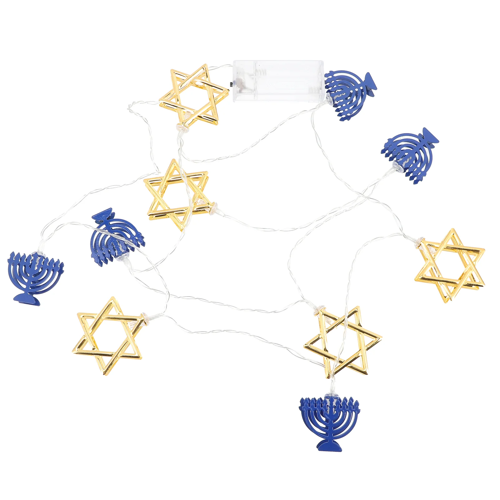 

Star Shape Hanukkah Fairy String Lights Candlesticks Menorah Wrought Iron Chanukah Decorations Menorah Party Decor