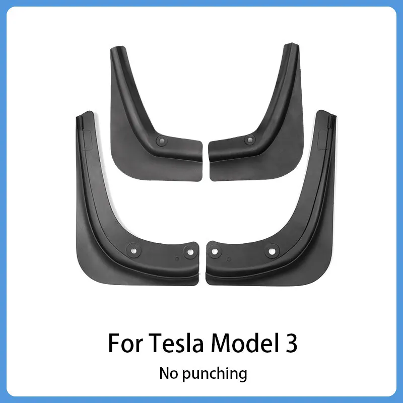 Mud Fenders Modification For Tesla Model 3 Model Y 2017-2023 Car Exterior Accessories ABS Mudguards 4Pcs