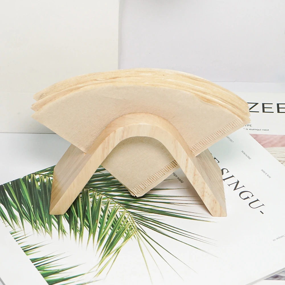 

Coffee Paper Storage Box Filter Racks Bar Accessory Countertop Stand Holder Organizer Household Wood Coffee Filter Stand Holder