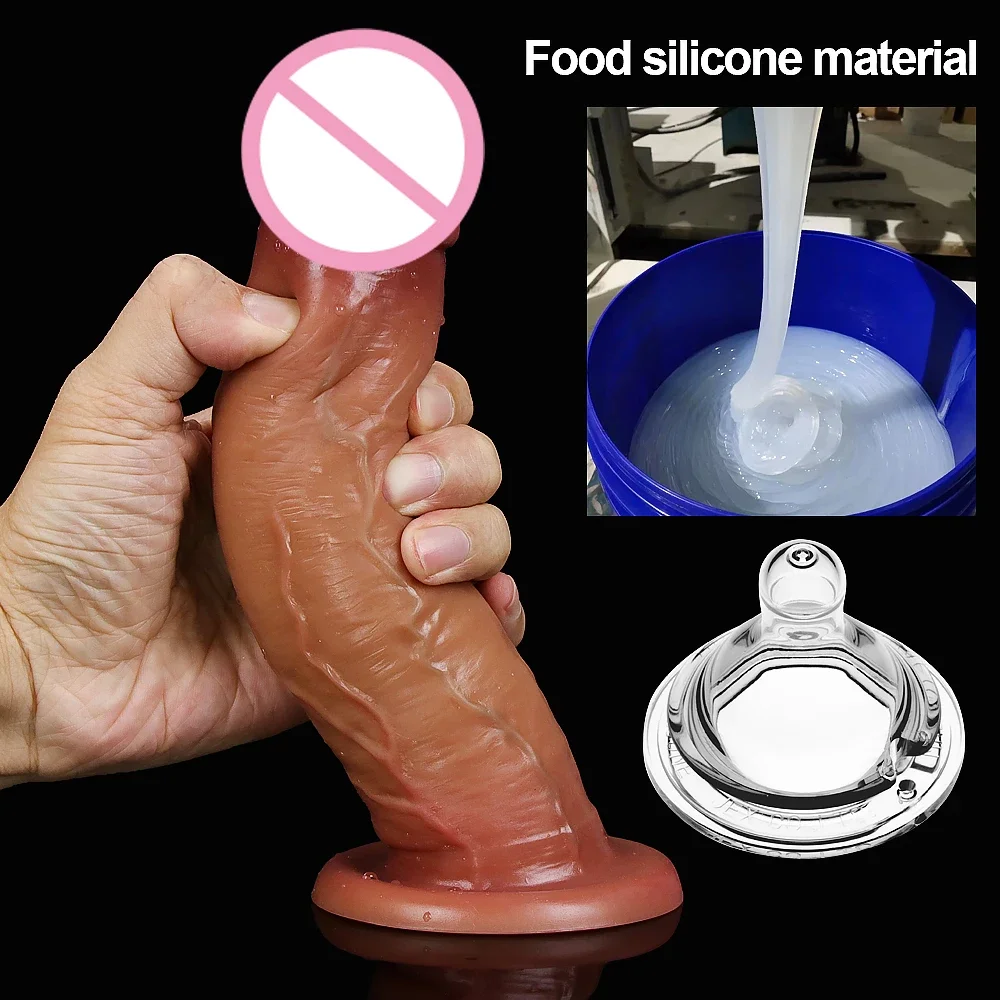 Adult Toy Dildo Soft Liquid Silicone Penis with Suction Cup Sex Toy Woman No Testicles Dick Lifelike Huge Realistic Skin Feeling sex toys