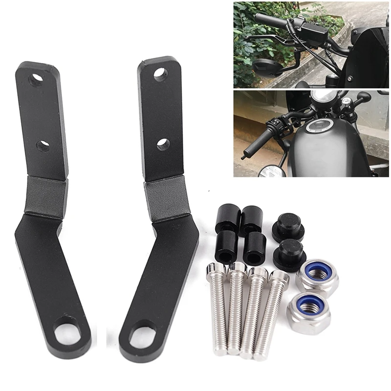 

Новый кронштейн на руль мотоцикла для бокового зеркала заднего вида для Honda Rebel 500 300 CMX300 CMX500 2019 2020 2021
