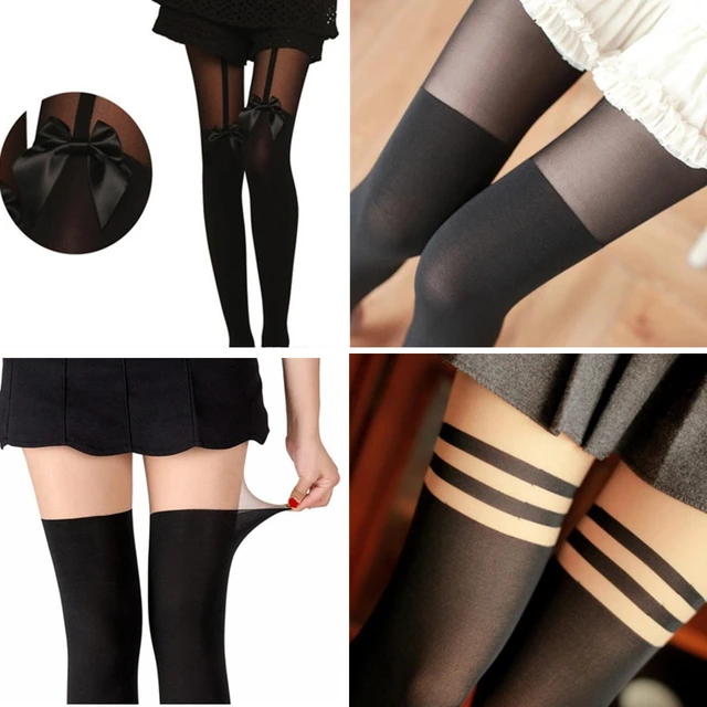 [1 Pair] Thickened Plus Velvet Jk Fishnet Stockings, Same Style As Black &  White Fishnet Presence, Printed Letter Thin Ins-style Tights For Women