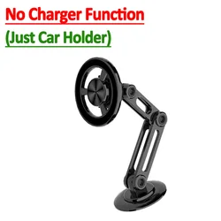 Enhanced Universal Foldable Magnetic Phone Holder for Car Dashboard and Windshield (Black)