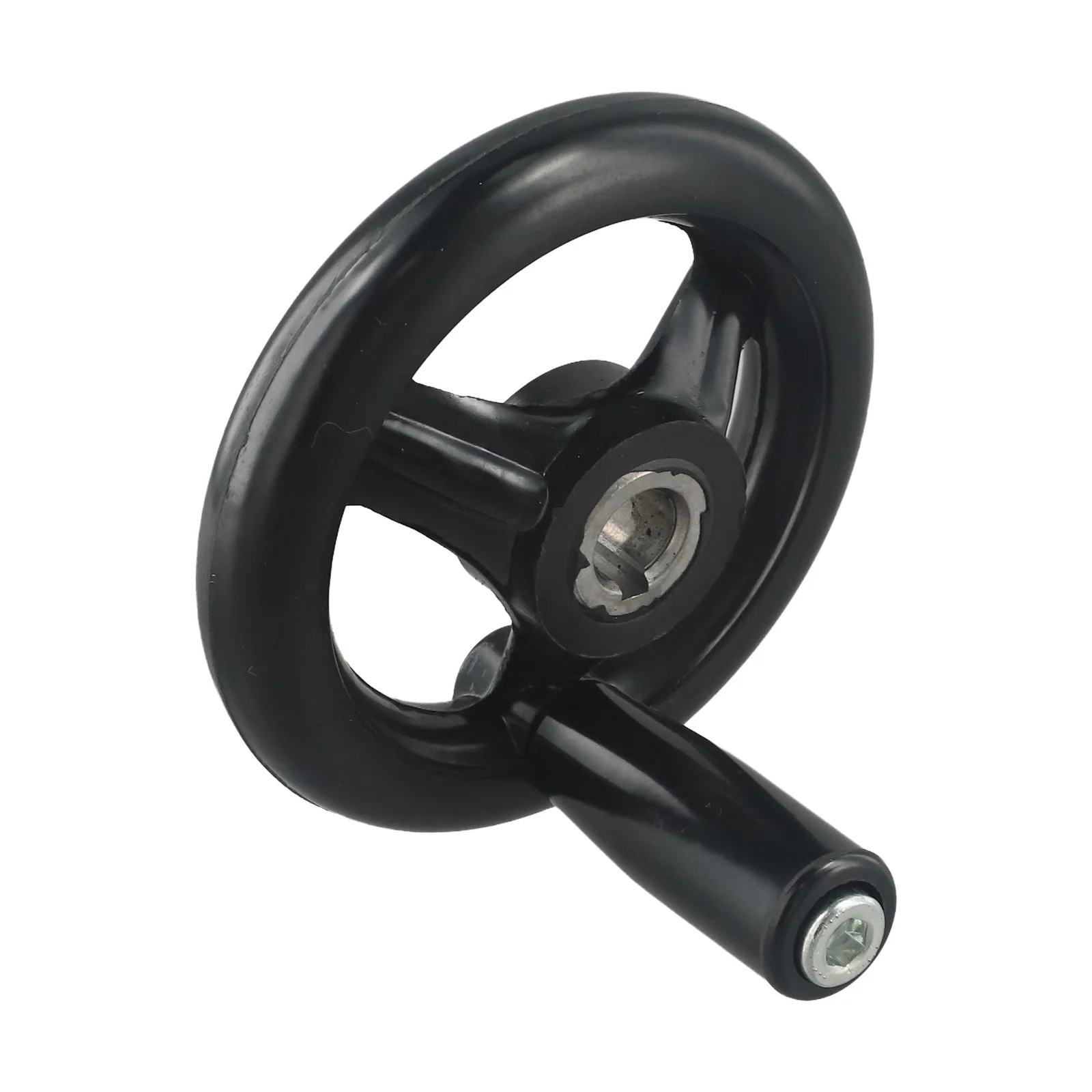 D125/200/100/160mm 3 Spoke Hand Wheel With Revolving Handle For Milling Machine Rotating Handle Modern Design Strong Insulation