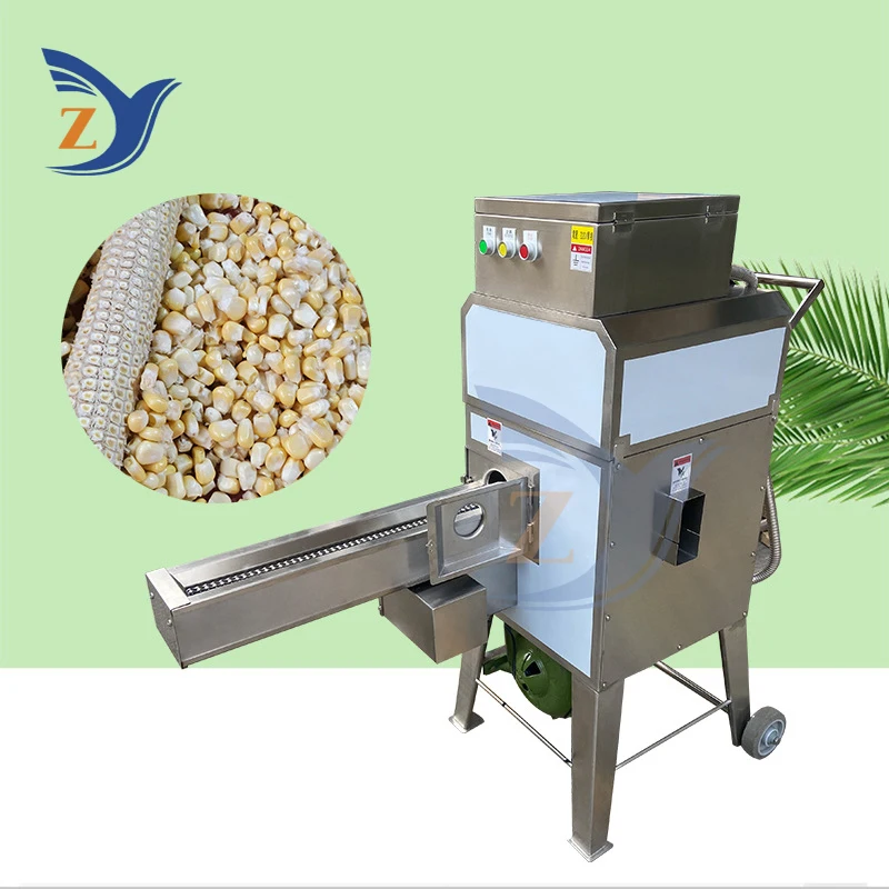 Electric Corn Sheller Machine Large Commercial Automatic Thickening Stalk Separator Depth Adjustable Grain Thresher Efficient 6