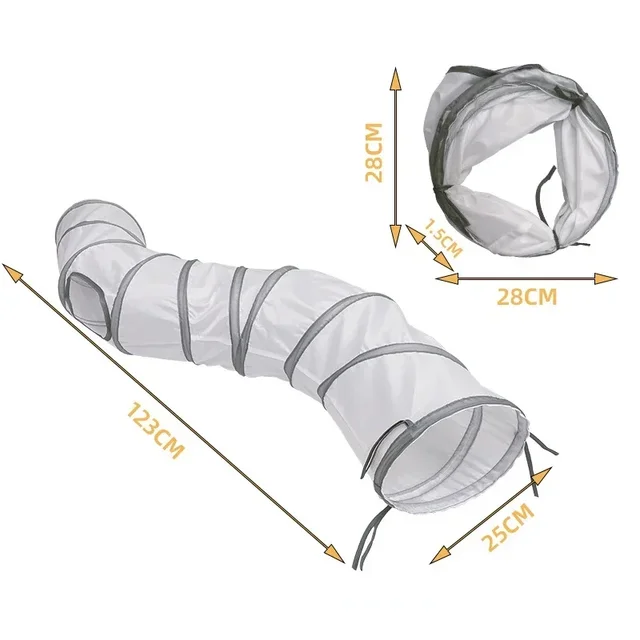 Cats Tunnel Foldable Pet Cat Toys Kitten Pet Training Interactive Fun Toy Tunnel Bored For Puppy Kitten Rabbit Play Tunnel Tube 5