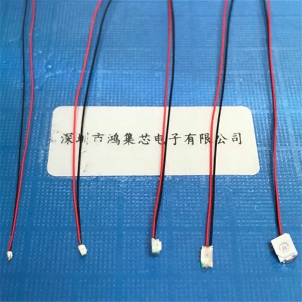 100 шт. с линией 20 см Φ патч SMD маленькая лампа bead 3/5V12 вольт micro high model светодиодный tube red blue green white