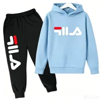 Ensemble de sport décontracté 2 pièces pour enfants (garçons et filles) printemps-automne 2025 – Haut et pantalon – Tenue de jogging d'extérieur pour filles de 3 à 14 ans 2