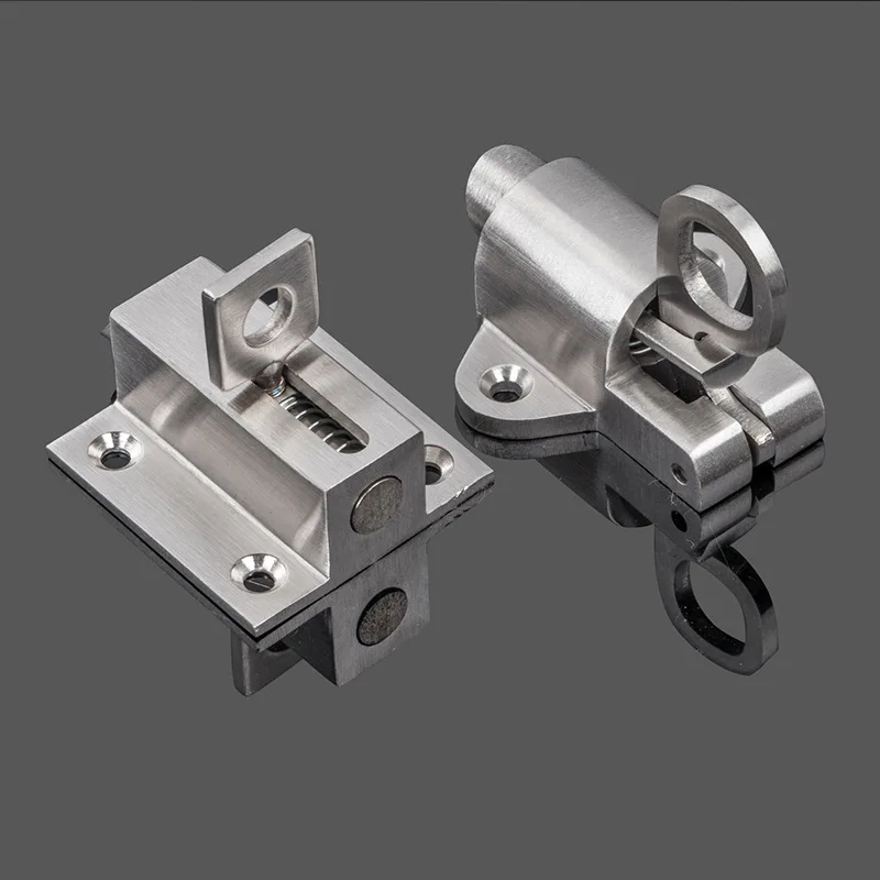 Door Latch 201 Stainless Steel Self-closing Automatic Latch/Bolt Balcony Door Window Intermediate Spring Bolt Door Hardware