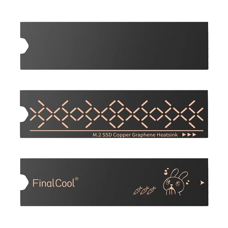 FinalCool NV02 Graphene M.2 SSD Heat Sink Dual-Layer Graphene and Copper Foil Design Cooler Radiator For Laptop PC NVMe