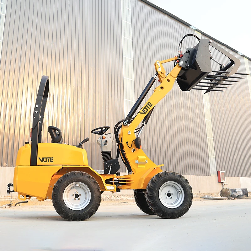 Mini Pala Gommata Caricatore Frontale Con Piccola Pala Gommata Compatta Ce 1 Tonnellata 1.5 Ton 2 Ton Diesel Telescopico