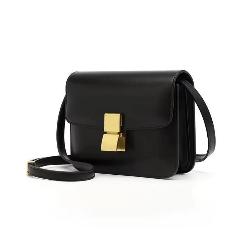 Genuine leather bag for women tofu bag small square bag  new  single shoulder hot selling versatile crossbody ladies handbag