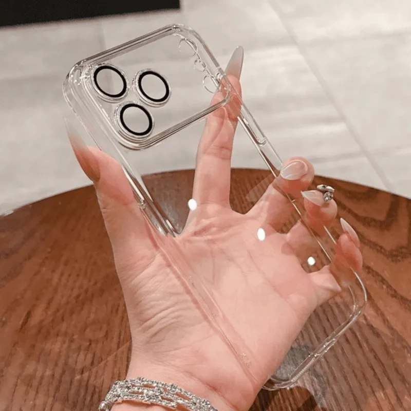 Luxury Clear Hard Plastic Ultra Thin MagSafe-Enabled Case with Camera Protection Cover