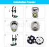 #16-60 Fabric Covered Button Mould Tool Mold Bread Shape Mushroom Shape Buttons Press Die Assembly Tool For Hand Press Machine 5