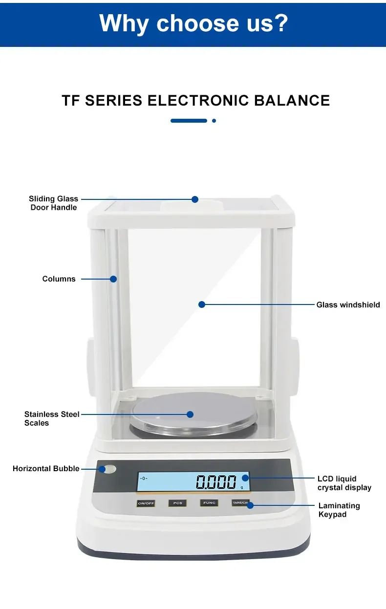 Lab Precision Analytical Balance Double-screen Display Precision Scale Jewelry D