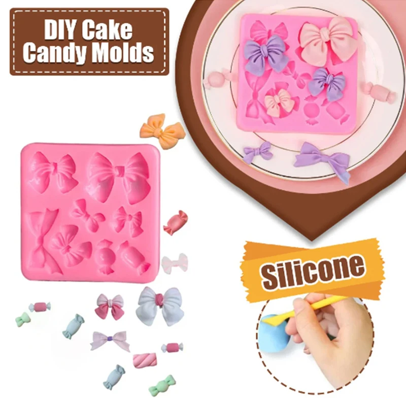 1 шт., силиконовая форма для выпечки, в виде банта