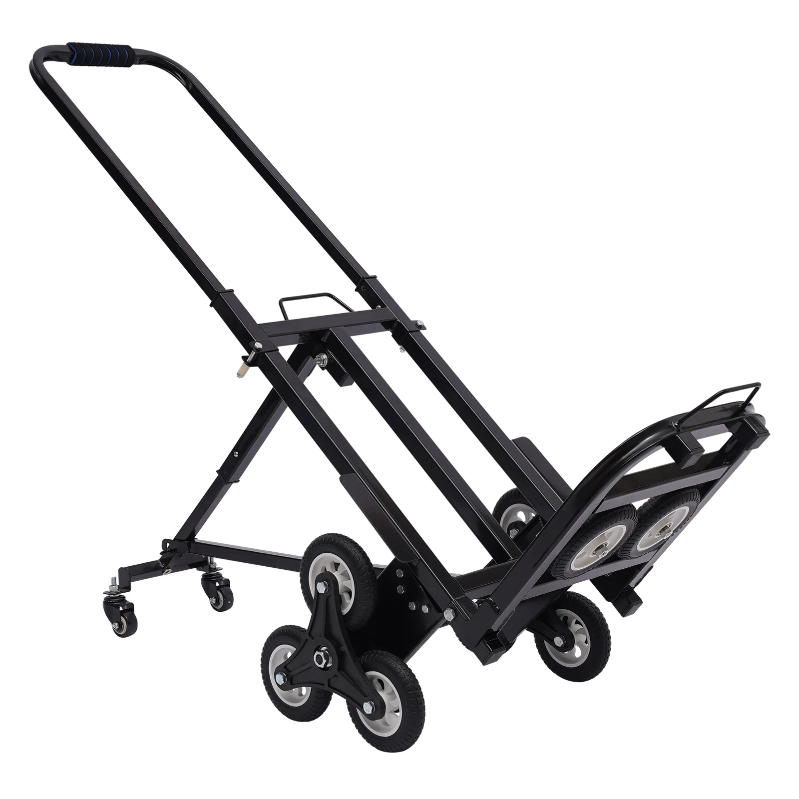 Tragbarer Klappwagen mit 10 Rädern, Treppensteiger-Handkarren zum Ziehen, Schwerlast-Transportwagen für Lager (Stil-B) NEU – Detail 1