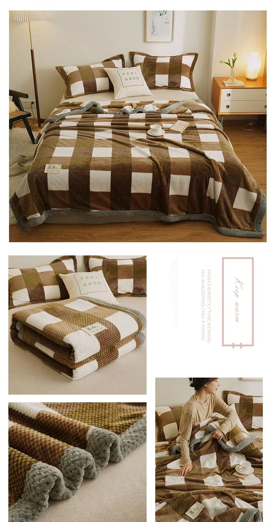 Wasart warmes Chenille Garn gestrickte Wärme decke für Winter Erwachsene Baby häkeln handgemachte Strick decke Tages decke auf dem Bett – Detail 16