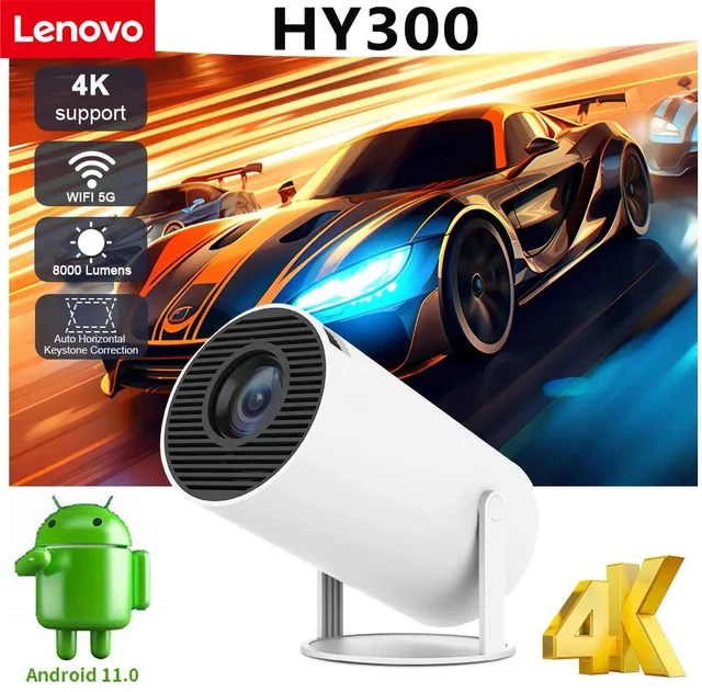 HY300 Projector 4K Android 11 WiFi 200 ANSI Allwinner H713 BT5.0 1080P 1280  x 720P Home Cinema Outdoor Portable Projetor - AliExpress