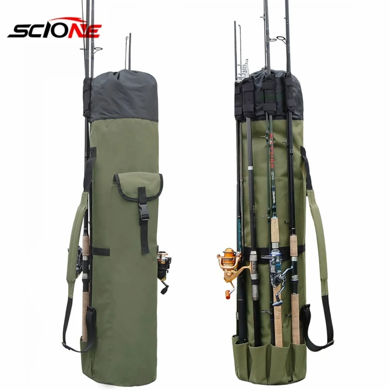 Portable Folded Fishing Rod Bag Multifunction Fishing Tackle Tools Storage  Pack Cylinder Outdoor Fishing Gear Shoulder Bags X336 - AliExpress