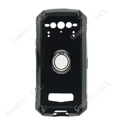 Enhanced TPU Soft Silicone Phone Case with Back Ring Holder Bracket - 6.58 for Doogee V Max Plus (Ring Case Black)