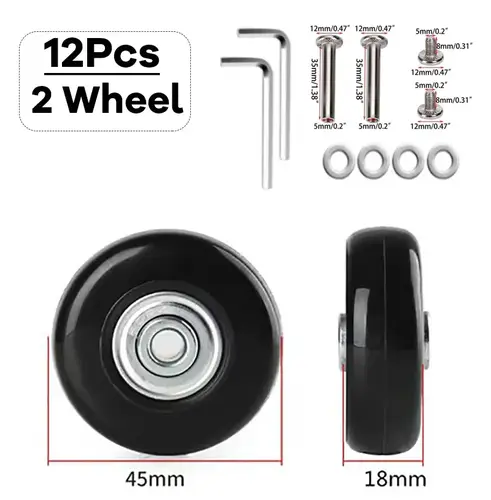 Silent Suitcase Wheels Rubber Trolley Luggage Casters High-Quality Durable Travel Bag Wheel Repair Accessories for Quiet Rolling - Image 8