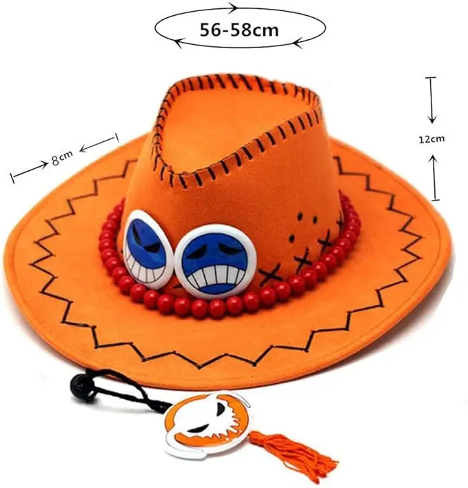 Anime Portgas D Ace Hats Belt Bracelet Necklace Cosplay Props Role Play Accessories