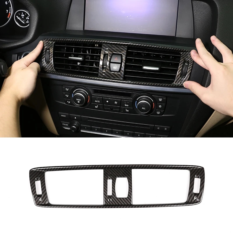 

For BMW X3 F25 2011-2017 Carbon Fiber ABS Plastic Car Interior Air Conditioning Vent Frame Trim Car Accessories